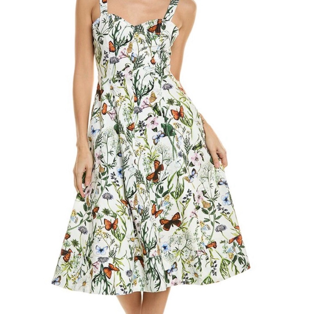 Avec Les Filles Nature-Inspired Midi Dress